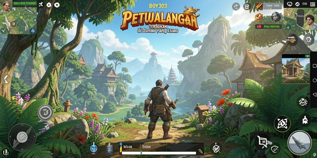 Tampilan gameplay utama BOY303 yang menarik di dunia terbuka.