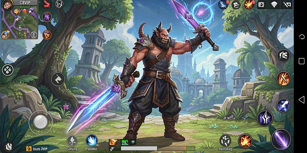 Tampilan gameplay C8VIP yang epik dalam pertarungan RPG.