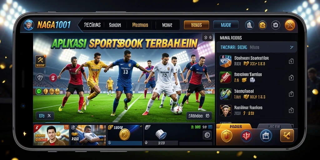 Tangkapan layar menunjukkan antarmuka permainan Sportsbook yang menarik.