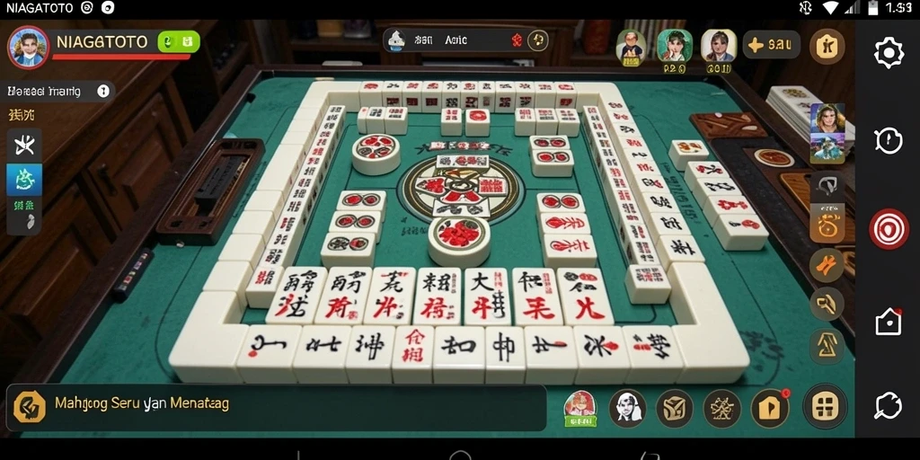 Screenshot gameplay NIAGATOTO menampilkan momen seru permainan Mahjong.
