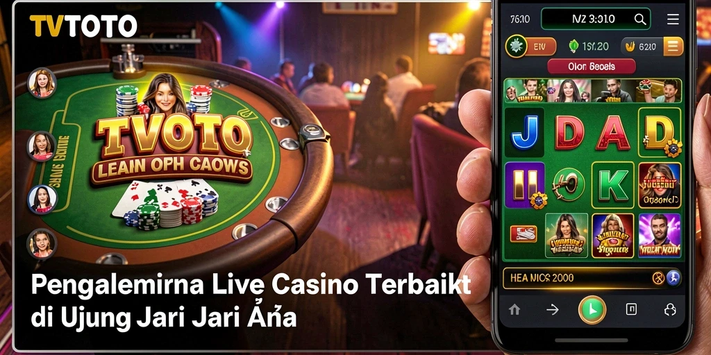 Tampilan gameplay Live Casino yang mendebarkan di TVTOTO.
