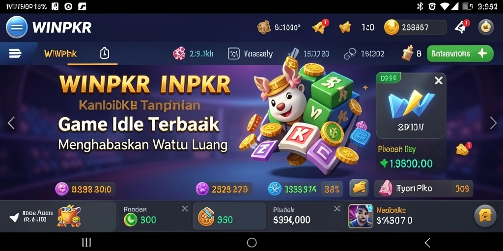 Screenshot gameplay <strong>WINPKR</strong> menampilkan aksi seru dalam permainan Idle.